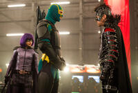 Chloe Grace Moretz as Hit-Girl, Aaron Taylor-Johnson as Kick-Ass and Christopher Mintz-Plasse as The Motherf-ker in "Kick-Ass 2."