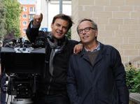 Director Francois Ozon and Fabrice Luchini on the set of "In the House."