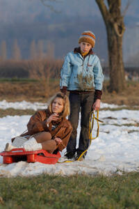 Lea Seydoux as Louise and Kacey Mottet Klein as Simon in "Sister."