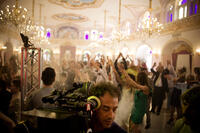 Director Matteo Garrone on the set of "Reality."