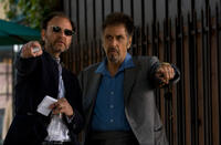 Director Fisher Stevens and Al Pacino on the set of "Stand Up Guys."