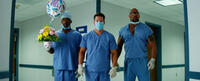 Anthony Mackie, Mark Wahlberg and Dwayne Johnson in "Pain and Gain."