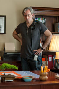 Director Paul Weitz on the set of "Admission."