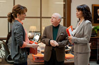Tina Fey as Portia Nathan, Wallace Shawn as Clarence and Gloria Reuben as Corinne in "Admission."