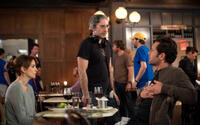 Tina Fey, director Paul Weitz and Paul Rudd on the set of "Admission."