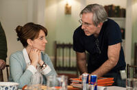 Tina Fey and director Paul Weitz on the set of "Admission."