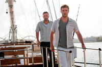 Ben Affleck as Ivan Block and Justin Timberlake as Richie Furst in "Runner, Runner."