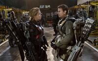 Emily Blunt as Rita and Tom Cruise as Cage in "Edge of Tomorrow."