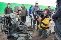 Tom Cruise and director Doug Liman on the set of "Edge of Tomorrow."