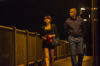 Chloe Grace Moretz as Teri and Denzel Washington as Robert McCall in "The Equalizer."