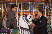 Emma Thompson as P.L. Travers and Tom Hanks as Walt Disney in "Saving Mr. Banks."