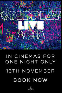 Poster art for "Coldplay Live 2012."