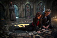 Lily Collins as Clary Fray and Jamie Campbell Bower as Jace Wayland in "The Mortal Instruments: City of Bones."