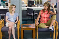 Emma Roberts as Casey Mathis and Jennifer Aniston as Rose O'Reilly in "We're the Millers."