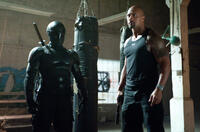 Ray Park as Snake Eyes and Dwayne Johnson as Roadblock in "G.I. Joe: Retaliation."