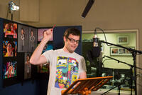 Bill Hader on the set of "Cloudy with a Chance of Meatballs 2."