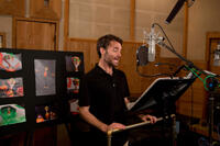 Will Forte on the set of "Cloudy with a Chance of Meatballs 2."