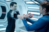 Benedict Cumberbatch and Karl Urban in "Star Trek into Darkness."