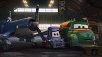 Skipper voiced by Stacy Keach, Dottie voiced by Teri Hatcher and Chug voiced by Brad Garrett in "Planes."