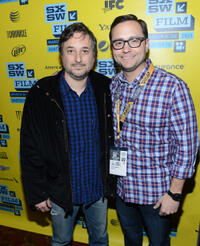 Director Harmony Korine and senior programmer of SXSW Jarod Neece at the premiere of "Spring Breakers" during the 2013 SXSW Music, Film + Interactive Festival.