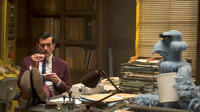 Ty Burrell as Jean Pierre Napoleon and Sam Eagle in "Muppets Most Wanted."