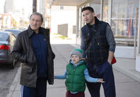 Robert De Niro as Billy "The Kid" Mcdonnen, Camden Gray as Trey and Jon Bernthal as Bj in "Grudge Match."