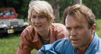Laura Dern and Sam Neill in "Jurassic Park."