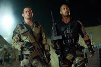 Channing Tatum as Duke and Dwayne Johnson as Roadblock in "G.I. Joe: Retaliation."