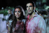 Lorenza Izzo and Eli Roth in "Aftershock."