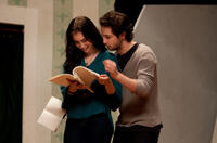 Lily Collins as Halle Anderson and Michael Angarano as Jason Sherwood in "The English Teacher."