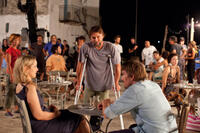 Julie Delpy, director Richard Linklater and Ethan Hawke on the set of "Before Midnight."