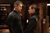 Channing Tatum as Caine Wise and Mila Kunis as Jupiter Jones in "Jupiter Ascending."
