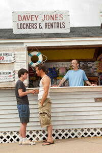 Liam James, Sam Rockwell and Jim Rash in "The Way, Way Back."