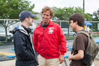 Director Jim Rash, director Nat Faxon and Liam James on the set of "The Way, Way Back."