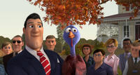 The President voiced by Jimmy Hayward and Reggie voiced by Owen Wilson in "Free Birds."