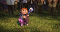 Reggie voiced by Owen Wilson and The Presidentos Daughter voiced by Kaitlyn Maher in "Free Birds."