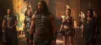 Rufus Sewell as Autolycus, Aksel Hennie as Tydeus, Dwayne Johnson as Hercules, Ingrid Bolso Berdal as Atalanta and Reece Ritchie as Iolaus in "Hercules."
