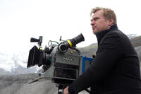 Director Christopher Nolan on the set of "Interstellar."
