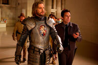 Dan Stevens as Lancelot and Ben Stiller as Larry Daley in "Night At The Museum 3."