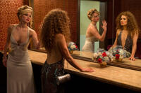 Jennifer Lawrence as Rosalyn Rosenfeld and Amy Adams as Sydney Prosser in "American Hustle."