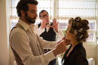 Bradley Cooper, director David O. Russell and Amy Adams on the set of "American Hustle."