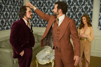Christian Bale as Irving Rosenfeld, Bradley Cooper as Richie Dimaso and Amy Adams as Sydney Prosser in "American Hustle."
