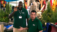 Shaquille O'Neal as Doug and Adam Sandler as Jim in "Blended."