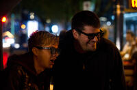 Director Nimrod Antal and Dane DeHaan on the set of "Metallica Through the Never."