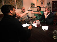 DLynn Proctor, Eric Railsback, Dustin Wilson, Brian McClintic and Ian Cauble in "Somm."