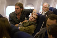 Brad Pitt as Gerry Lane and Daniella Kertesz as Segen in "World War Z."