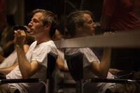 Director Spike Jonze on the set of "Her."