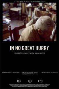 Poster art for "In No Great Hurry: 13 Lessons in Life with Saul Leiter."