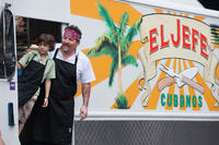 Emjay Anthony as Percy Casper and Jon Favreau as Carl Casper in "Chef."
