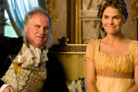 Rupert Vansittart as Mr. Wattlesbrook and Keri Russell as Jane Hayes in "Austenland."